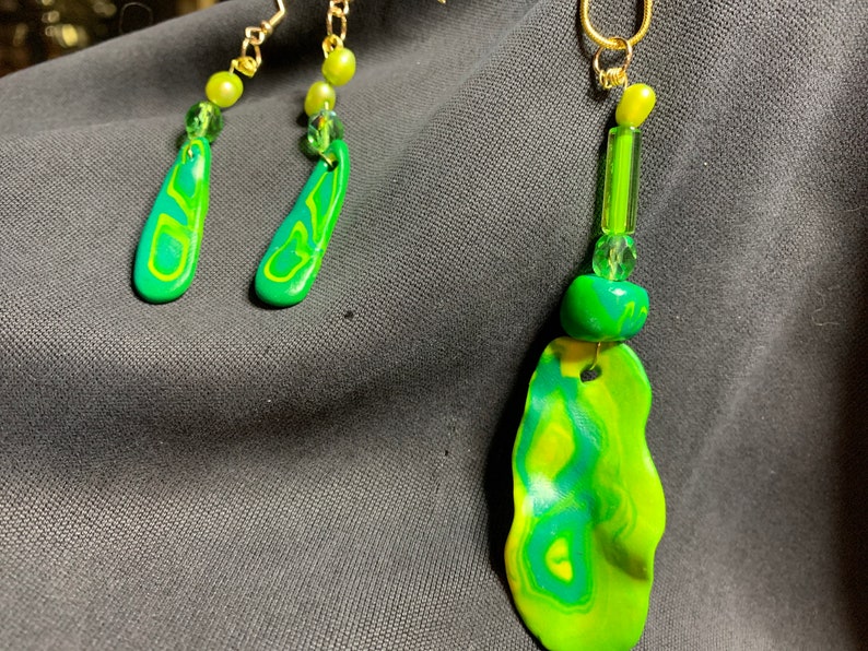 Polymer clay jewelry set