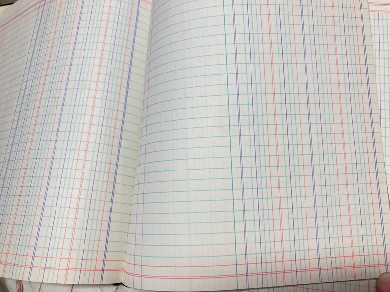 Columnar Book/4 Column/black Hard Cover/accounting Book/numbers Grid