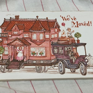 Vintage huidige adreswijziging ansichtkaarten/we zijn verhuisd/notitiekaarten/funky/nieuwe adreskaarten/23 kaarten code 80941/nieuw huis, net verhuisd/NOS