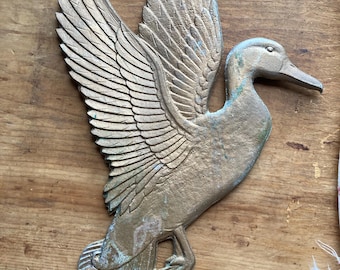 Remate de veleta de pato de aluminio fundido vintage, decoración para exteriores