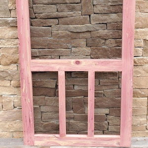 Custom Handmade Cedar Screen Door: Solid Wood Cabin Door