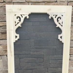 Handmade Poplar Wood Screen Door: Victorian Cottage Style