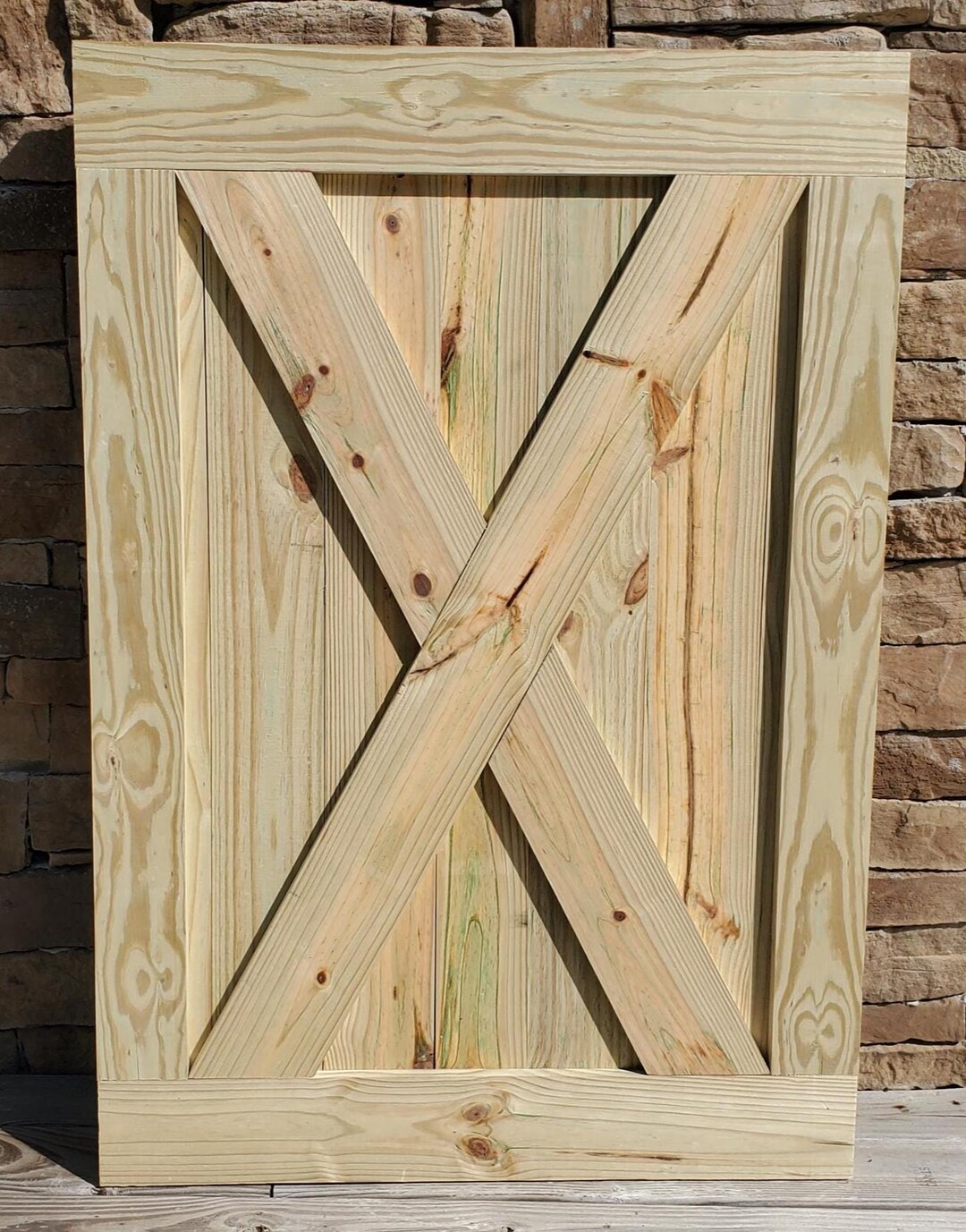 Handmade Treated Wood X Pattern Gate: Rustic Garden or Pet Gate - Etsy