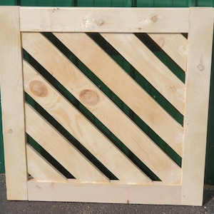 Handmade Wood Gate: Geometric Rustic Pet/Baby Gate