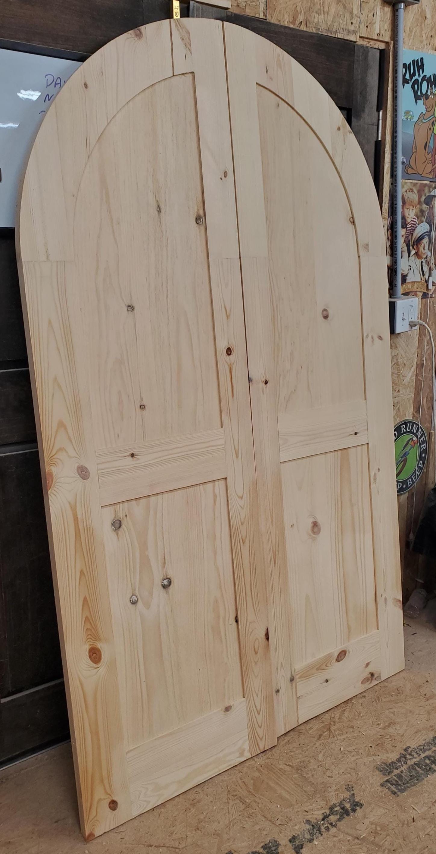 European Styled Handmade Split Arched Interior Door Set - Unfinished ...