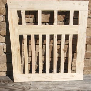 Handmade Solid Wood Gate: Custom Unfinished Fence or Pet Gate