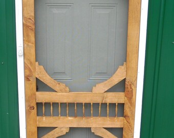 Victorian Screen Door, Vintage Screen Door, Custom Screen Door, Unfinished Slab Screen Door, Southern Screen Door, Low Country Screen Door