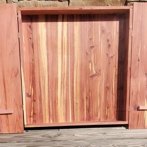 Cedar Dartboard Cabinet: Handcrafted Exterior Game Room Decor