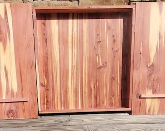 Cedar Dartboard Cabinet: Handcrafted Exterior Game Room Decor