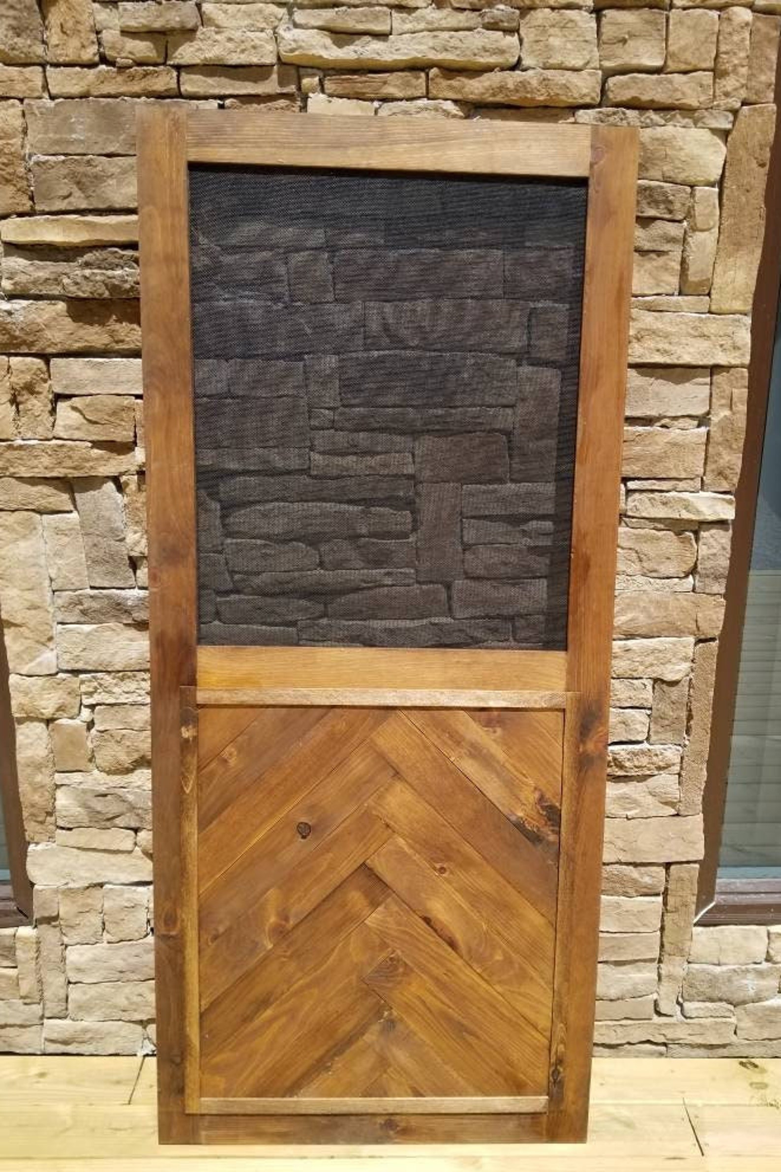 Rustic Herringbone Screen Door Pet Mesh Screen/herringbone Etsy