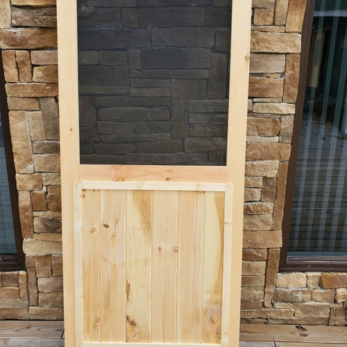 Rustic Herringbone Screen Door Pet Mesh Screen/herringbone Etsy