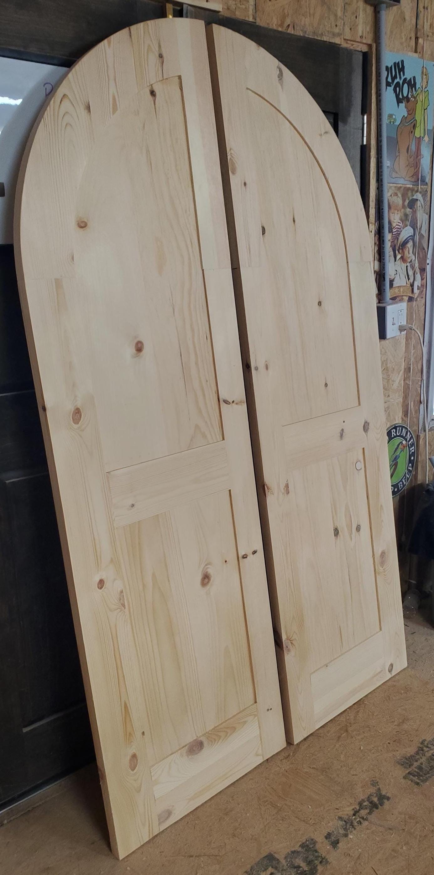 European Styled Handmade Split Arched Interior Door Set - Unfinished ...