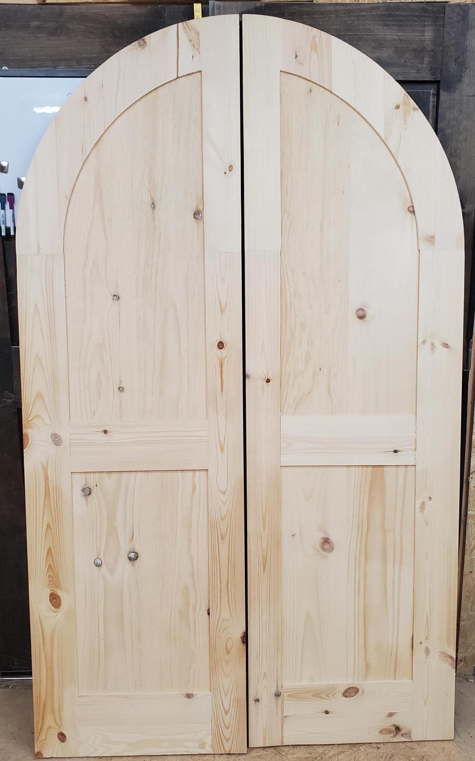 European Styled Handmade Split Arched Interior Door Set - Unfinished ...