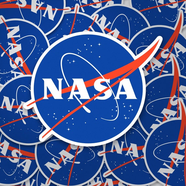 Nasa Sticker, Nasa Meatball Sticker, Custom Stickers, Space Stickers, NASA, Nasa Decal, Dye Cut Stickers, Water bottle Stickers