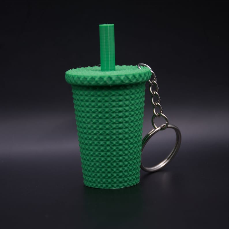 Studded Tumbler Keychain, Keychains, Charms, Tumblers, 3D Printed