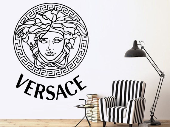 wall decal medusa versacel decals murals bedroom wall art | etsy