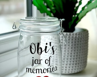 Personalised Memory Jar - 1 litre - Gift