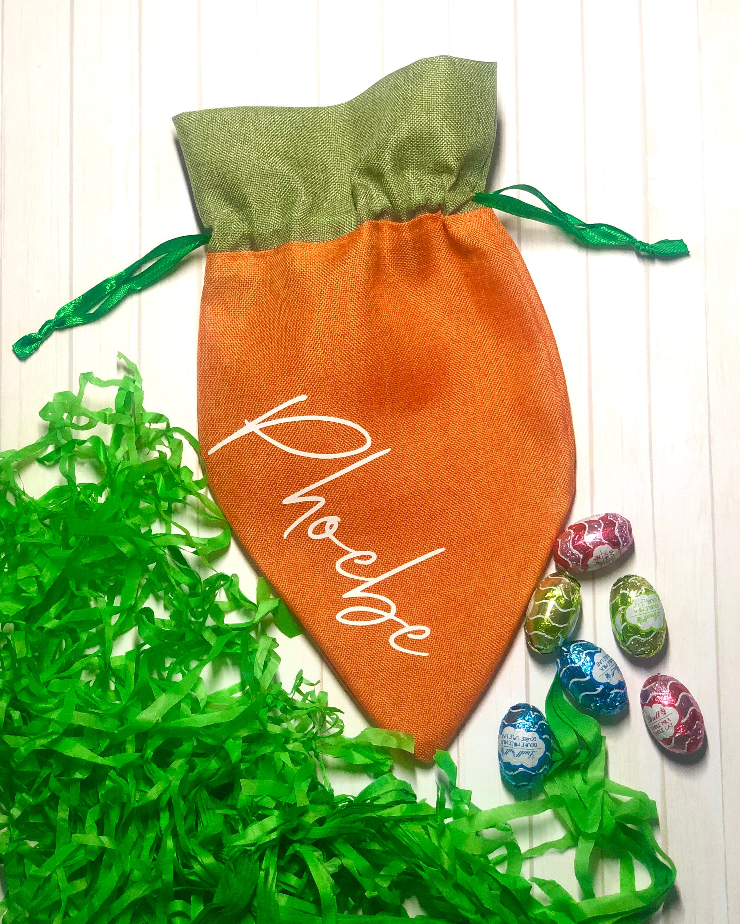 Personalised Easter Carrot Bag Easter Egg Hunt Easter Etsy