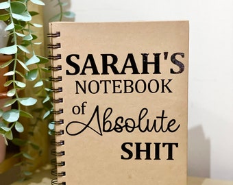 Personalised To Do List Notebook Absolute Shit - Personalised Gift - Secret Santa - Christmas Gift