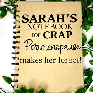 Personalised Perimenopause Menopause To Do List Notebook - Personalised Gift - Secret Santa - Christmas Gift