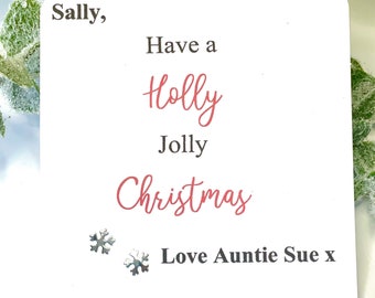 Personalised Christmas Sterling Silver Earrings Set - Christmas Gift - Friend - Daughter - Sister - Mum Choice of Designs