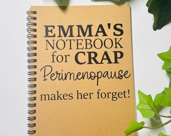 Personalised Perimenopause Menopause To Do List Notebook - Personalised Gift - Secret Santa - Christmas Gift