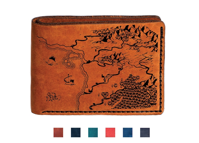 Lord Of The Rings Map Leather Custom Wallet lotr Wallet Money Etsy Lord Of The Rings Map Leather Custom Wallet lotr Wallet Money Etsy