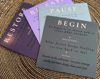 Printable Meditation Cards for Emotional Clarity | Stress Relief, Mindfulness, Daily Calm & New Year Reset