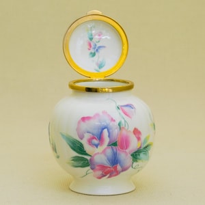 Vintage Aynsley  Fine Bone China Trinket Box Little Sweethart Design with Soft Pastel  Floral Pattern