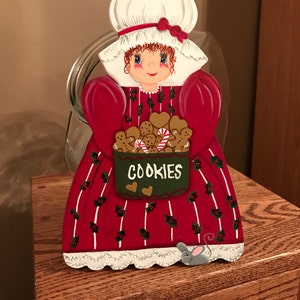 Mrs. Claus Cookie jar Lid | Santa | Christmas | Holiday | Cookies | Cookie Jar Lid | Mrs. Claus
