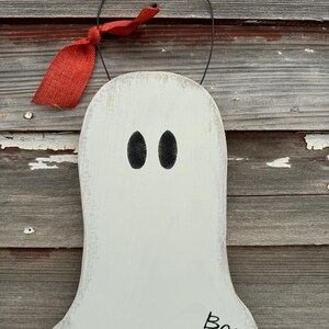 Rustic Halloween Ghost, Wooden Rustic Ghost with Wire Hanger, Halloween Ghost, Halloween Decor, Halloween Ghost, Ghost Door Hanger