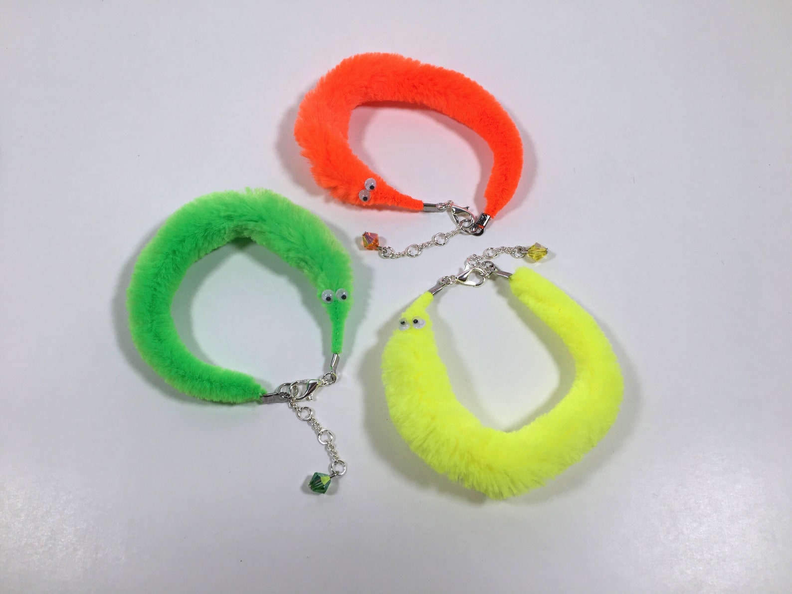 WormonaString Bracelet Fuzzy Worm Toy Bracelet Meme Etsy