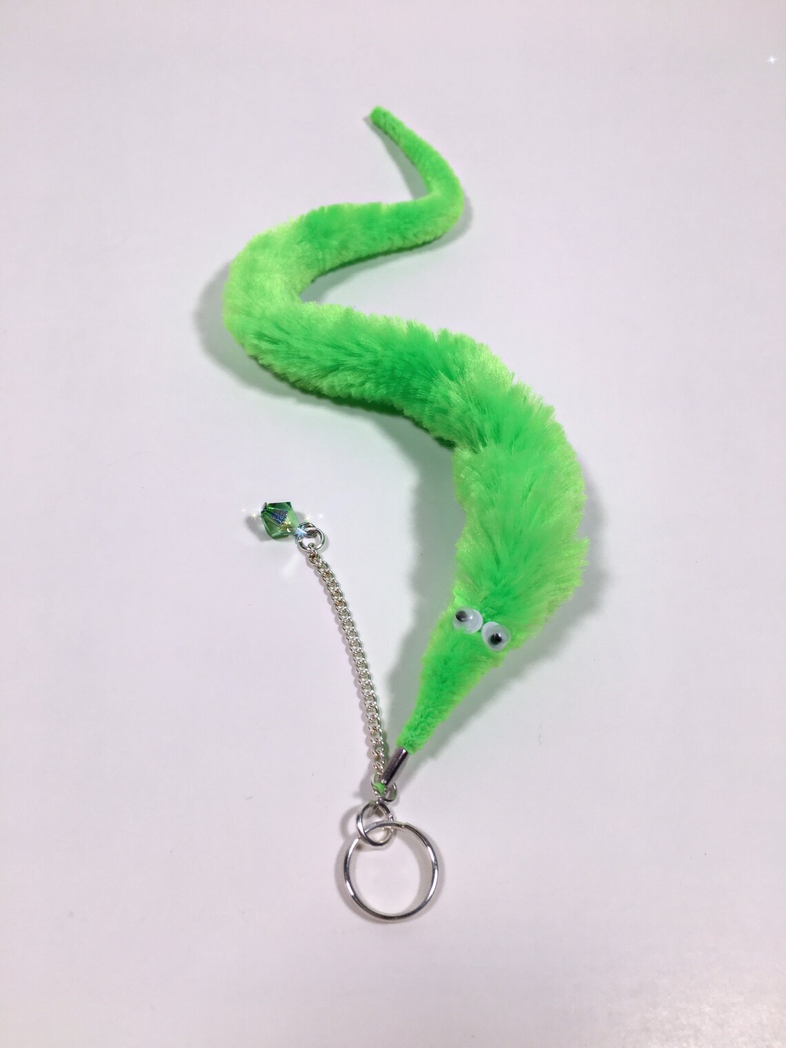 Worm on a String Keychain Sparkle Charm Backpack Purse Etsy