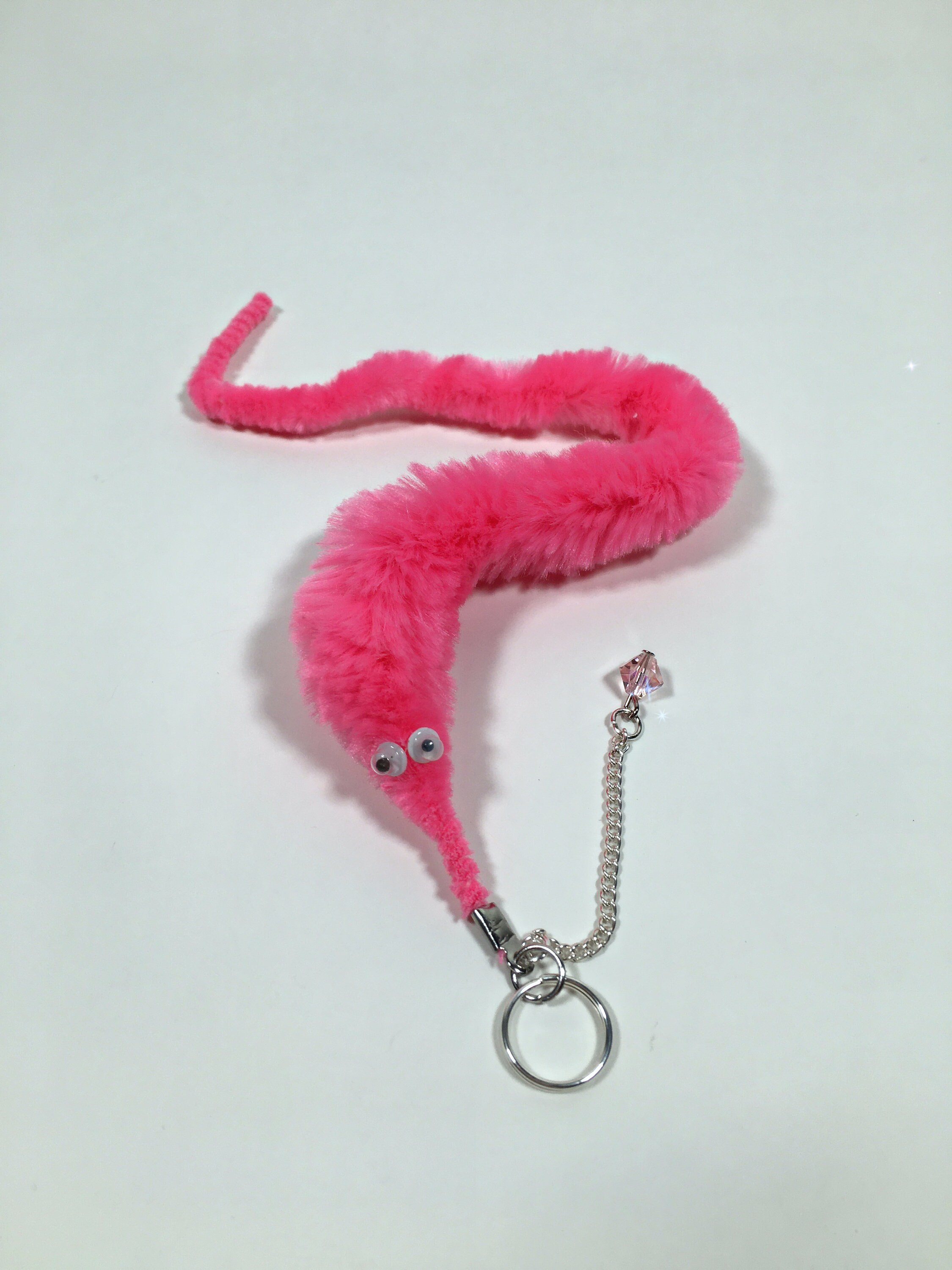 Worm on a String Keychain Sparkle Charm Backpack Purse Etsy