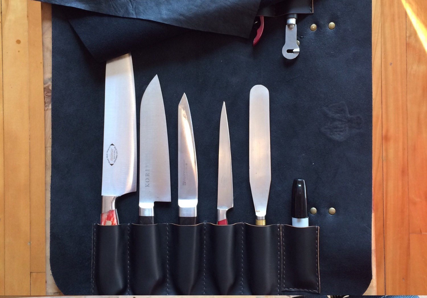 Petit Knife roll cuir Etsy