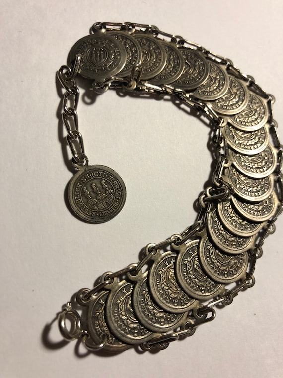 San Marino Souvenir Coin Bracelet