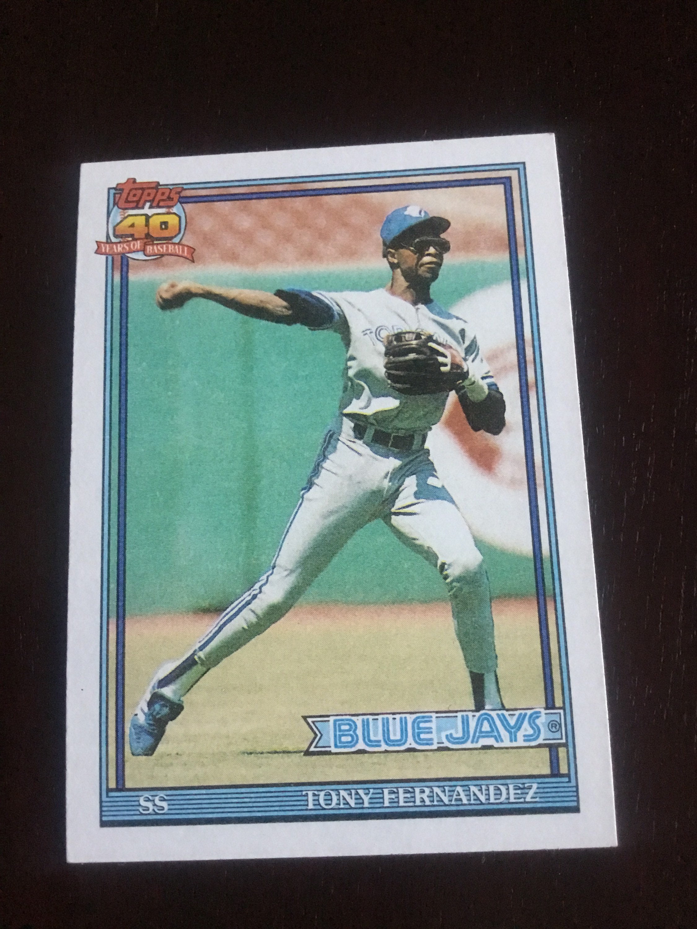 Tony Fernandez Topps 40 Years of Baseball Toronto Blue Jays - Etsy Finland
