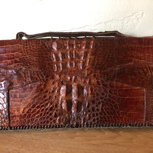 BRAHMIN alligator design shoulder bag/L:32x11x14, Women's Fashion, Bags &  Wallets, Clutches on Carousell