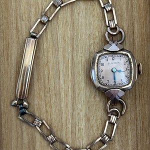 Bulova Ladies Vintage Wrist Mechanical Watch With Kreisler Chain Bracelet Band