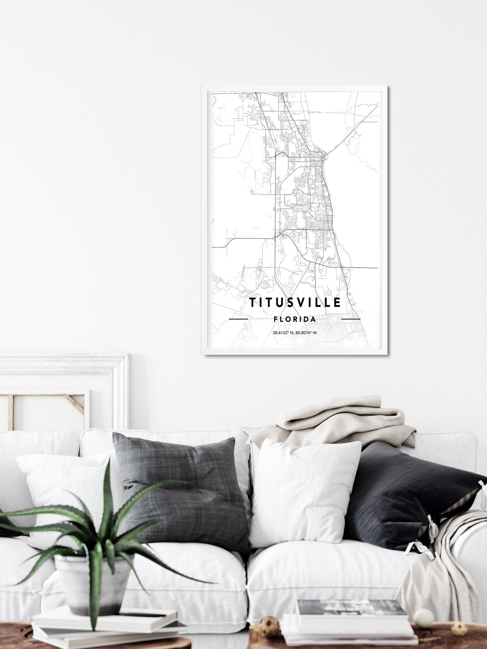Titusville Map Print Custom City Map Print Titusville City | Etsy