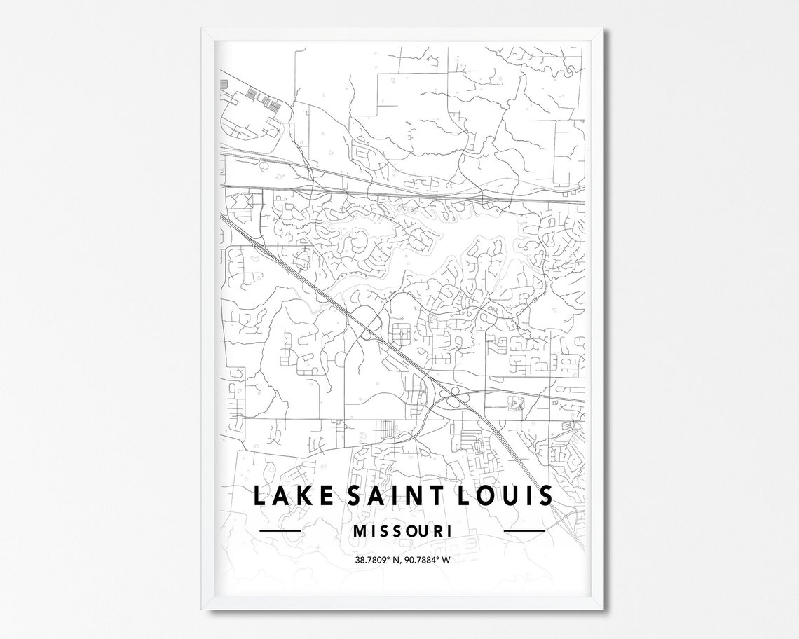 Lake Saint Louis DIGITAL DOWNLOAD Map Print Lake Saint Louis | Etsy
