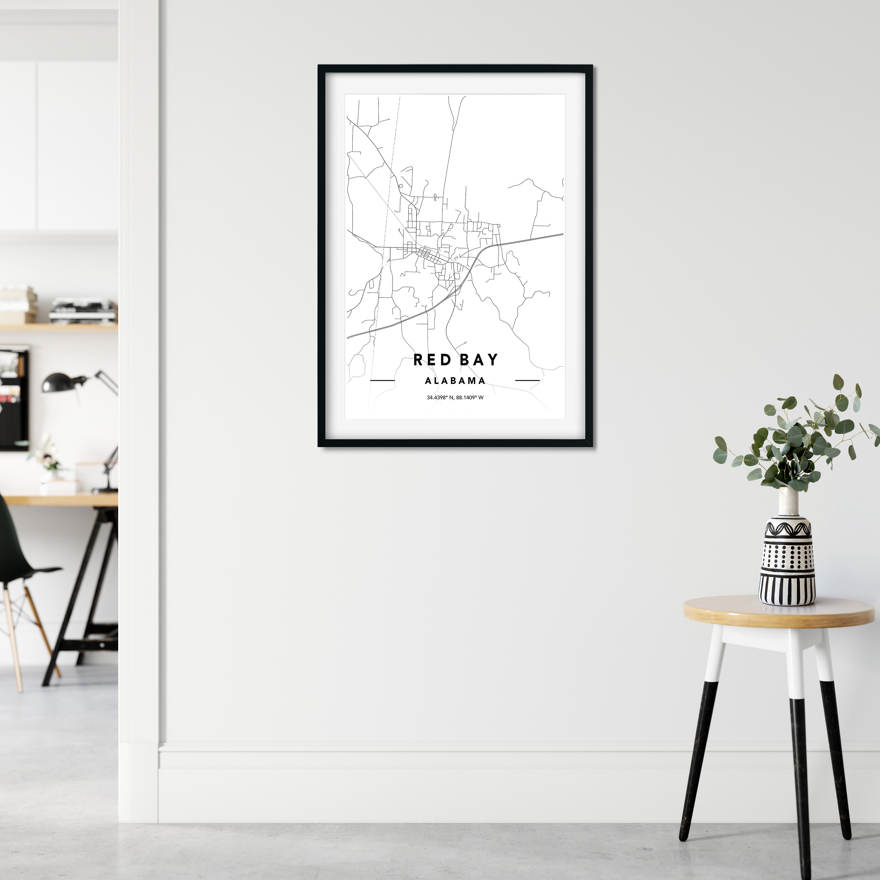 Red Bay Alabama Map Print Red Bay Map Print Red Bay Map Etsy
