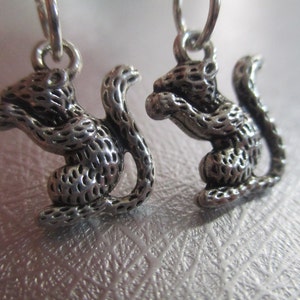 Squirrel earrings, Woodland Jewelry, Squirrel charms, Nature lover gift, Autumn Splendor Fall Jewelry