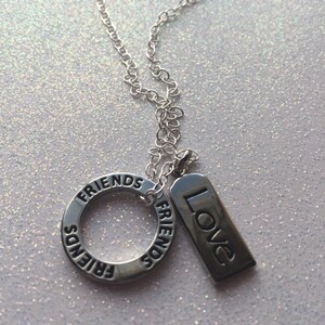 Best Friend Necklace, Bff necklace, Monogram Necklace, Silver necklace, Jewellery