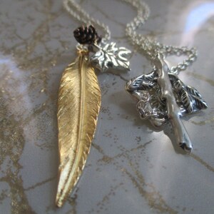 Oak Leaf Simple Necklace Autumn Necklace Woodland Necklace Nature&#39;s Bountry Fall Jewels