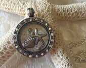 Ocean Locket Necklace Elegant Jewelry, Vintage Jewelry, Womens Accessories, Valentines Day Gift, Jewellery