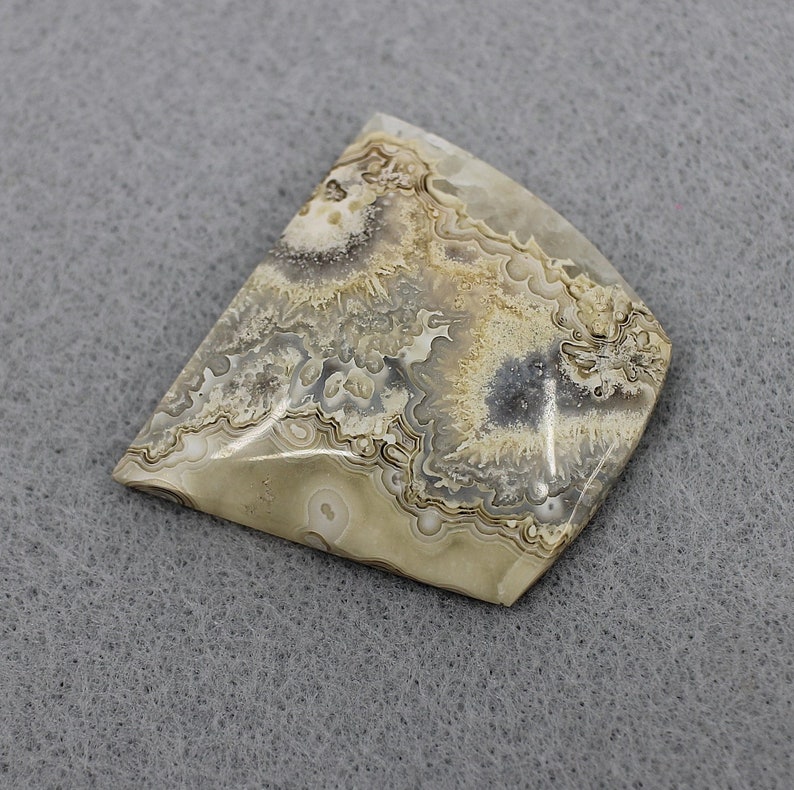 Yellow Mexican Lace Agate designer cabochon 80 image 6