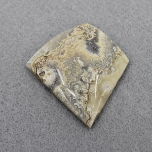 Yellow Mexican Lace Agate designer cabochon 80 image 8