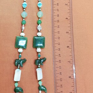 Wyoming Apple Jade and mother of pearl beaded necklace 304 image 6