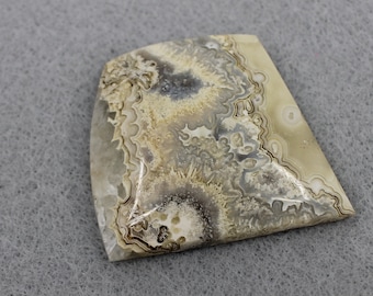 Yellow Mexican Lace Agate  designer cabochon 80